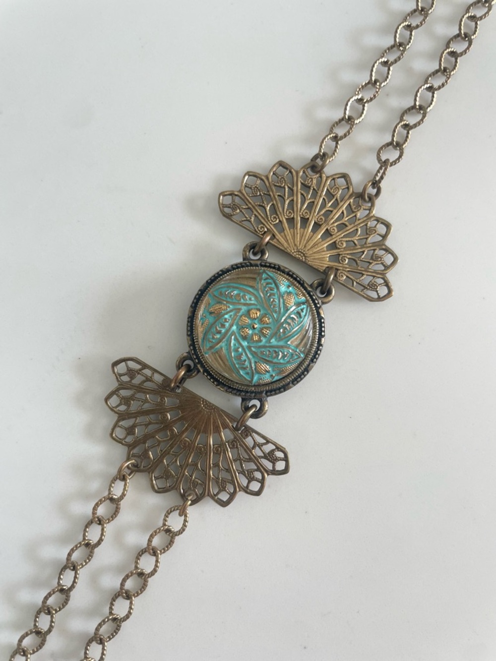 Grandmother’s Buttons Vintage Handmade Art Deco Filigree Style Button Bracelet - Picture 6 of 7